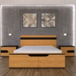 Łóżko z litego drewna do sypialni LAGOS