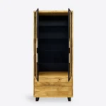 Drewniana witryna dębowa z szufladami do salonu DELIO