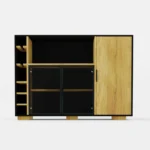 Designer Eichenholz-Alkoholbar für das Wohnzimmer CARLA