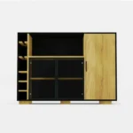 Designer Eichenholz-Alkoholbar für das Wohnzimmer CARLA