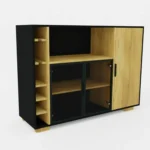 Designer Eichenholz-Alkoholbar für das Wohnzimmer CARLA