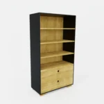 Großes Bücherregal mit Schubladen und Regalböden für das Wohnzimmer CARLA