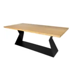 Eichenholztisch auf schwarzem Gestell PHARELL