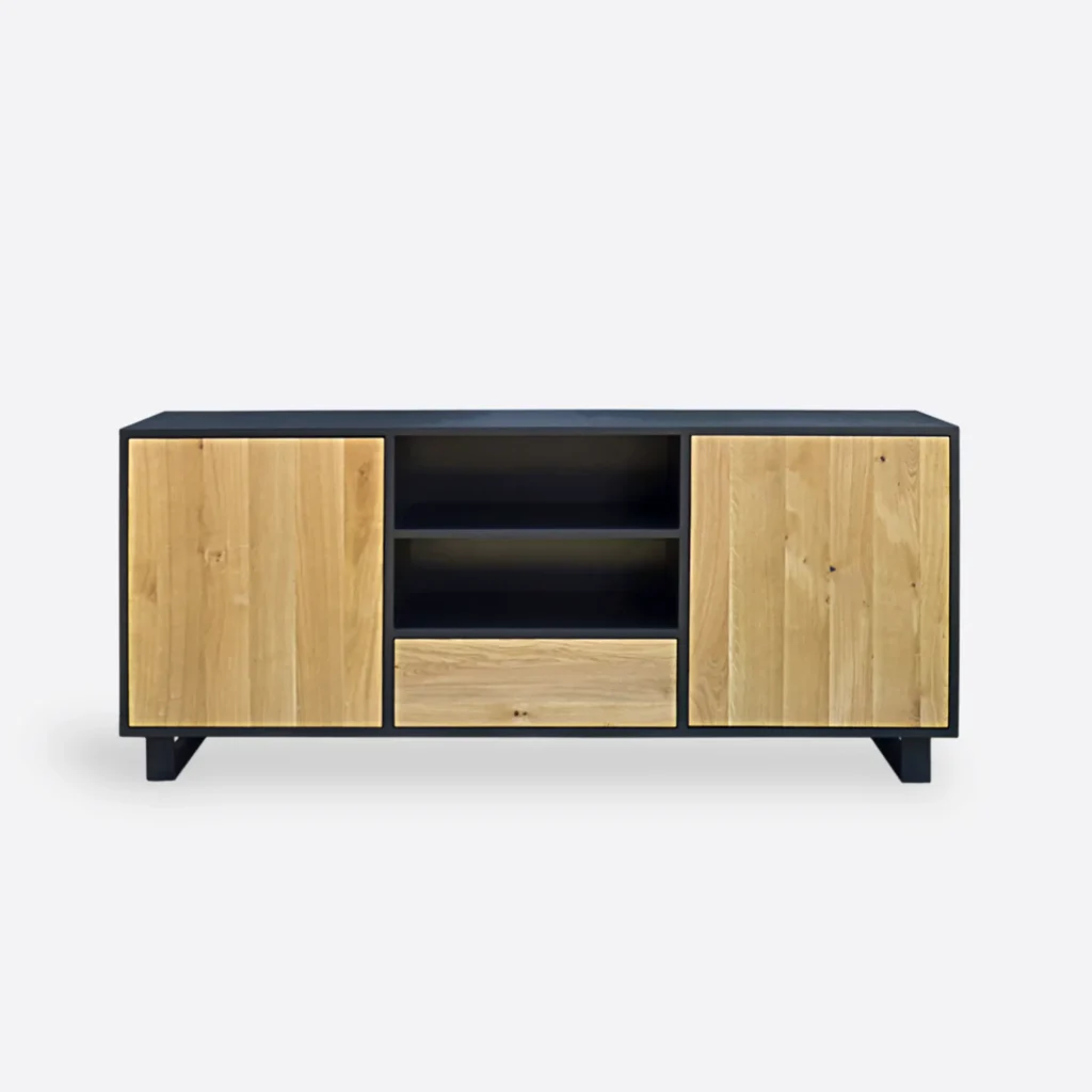 Moderne Eichen-TV-Konsole CARLA