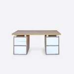 Biurko z drewnianym blatem i szufladami DORIS I (1)