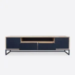 Nowoczesna szafka pod telewizor CARLA III lakier naturalny (5)