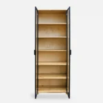 DELIO Eiche verglaste Vitrinensäule für das Wohnzimmer