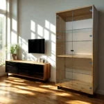 dębowa witryna ANDORA I szklane półki (3)