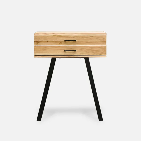 Eichenholzkonsole mit zwei Schubladen