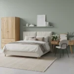 dębowa szafa AXEL z frezowanym frontem i toaletka AXEL(1)