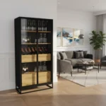 dębowa witryna na alkohole NEMIR II